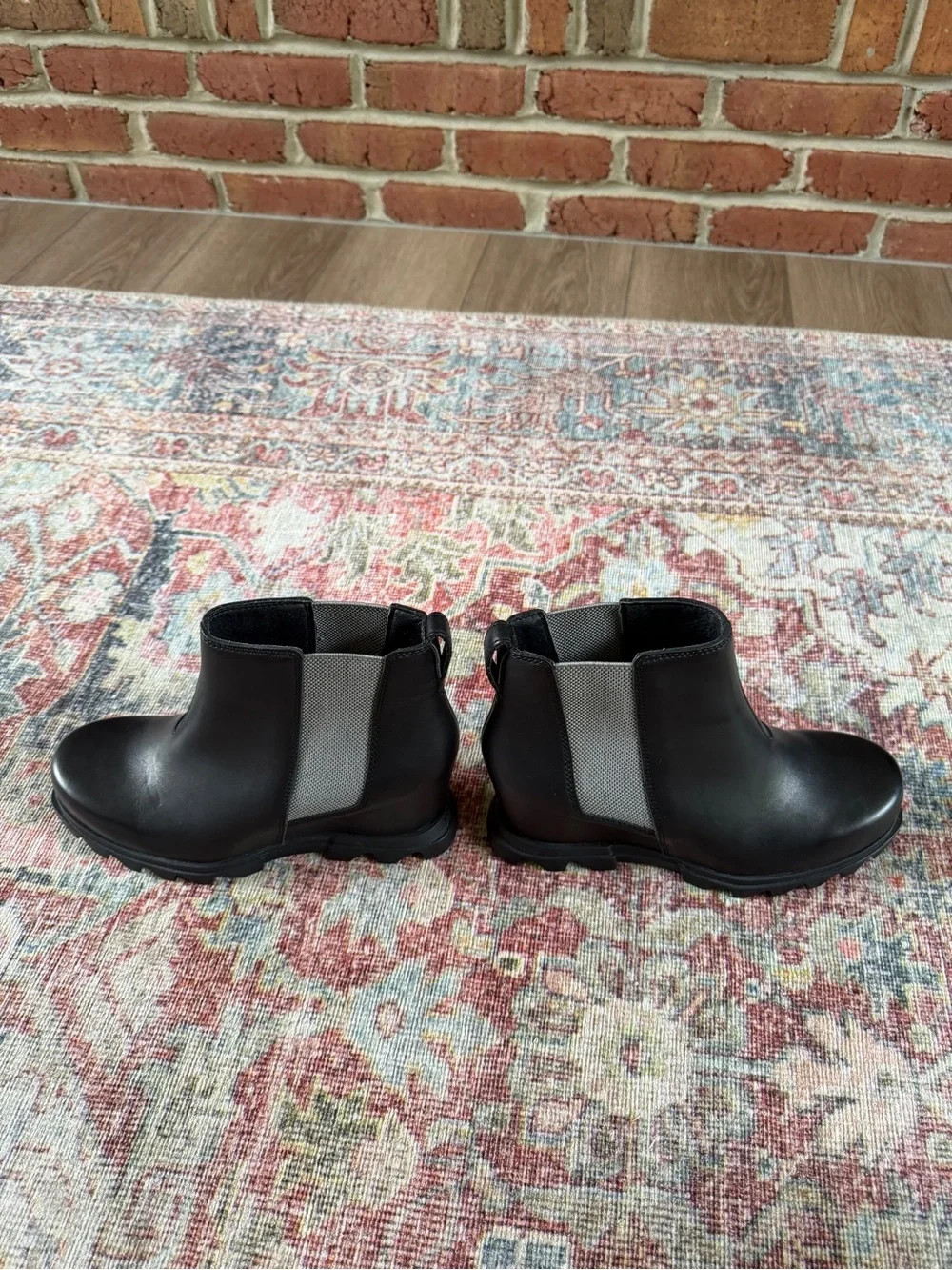 New Joan of Arctic III Chelsea Wedge Waterproof black Leather Winter Rain Boots